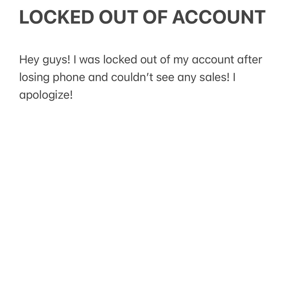 💔💔 Locked out of account 💔💔